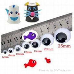 Assorted bulk white and black round craft wiggly eyes