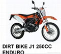 KTM style high quality 250cc J1 enduro dirtbike with light mirror china manufact