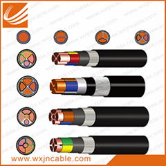 0.6/1KV VV32-Copper Conductor PVC Insulated Steel Wire Armoured PVC Sheathed Pow