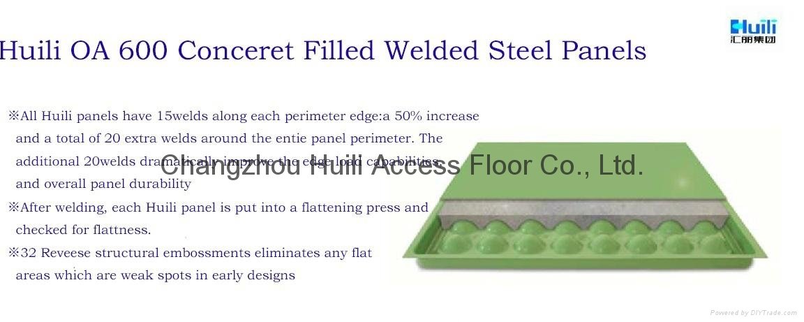 Steel raised access floor
