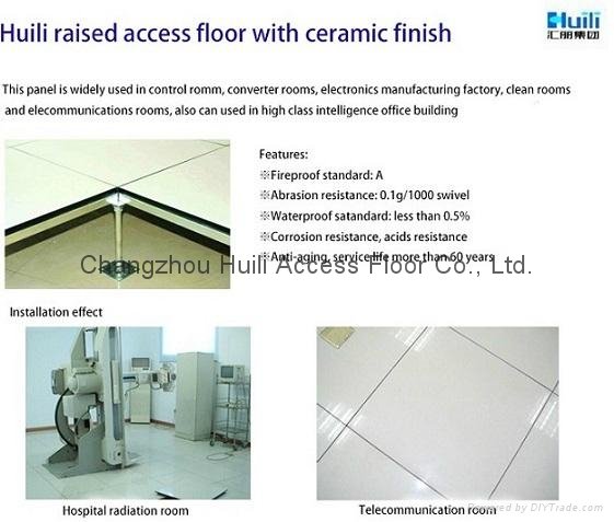 Ceramic finish anti-static floor