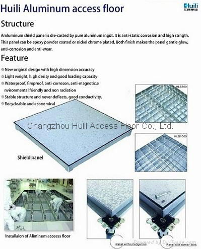 Aluminum raised access floor