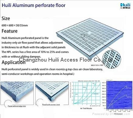 aliminuim perforate raised access floor