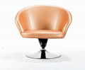 PU leisure chair  with round base