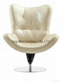 PU leisure chair with SS base