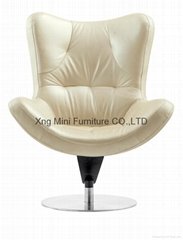  PU leisure chair with SS base