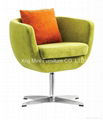 cloth leisure chair with aluminium base