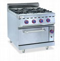 Gas Ragne 4-Burner Stove & Electric Oven