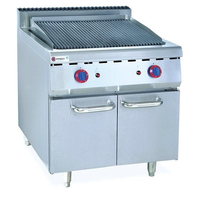Gas Lava Rock Grill With Cabinet  