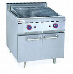 Gas Lava Rock Grill With Cabinet