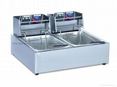 Electric 2-tank Fryer with 2 baskets   