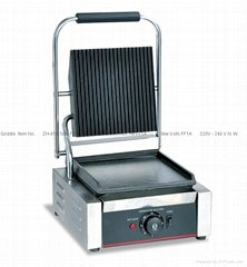 Electric Single Contact Grill  (Upper Grooved )