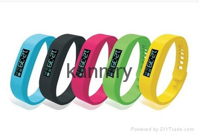 Wireless wrist watch pedometer activity and sleep tracker