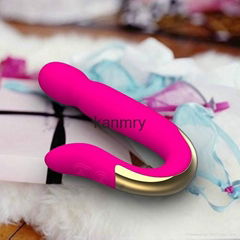 Waterproof silicon rechargeable vibrator sex toy for woman