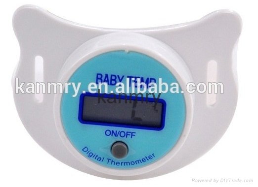 Waterproof non-toxic silicagel baby pacifier thermometer  2