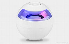 Christmas portable round ball mini gift bluetooth speaker with led light