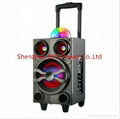 2015 hot product trolley recharge Speaker box With USB SD FM laser light 1