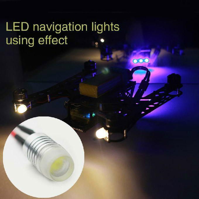12V 1.5W Aluminum Alloy LED Night Lights Navigation Light for RC Multicopter / A