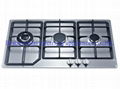 3 burners stainless steel panel gas