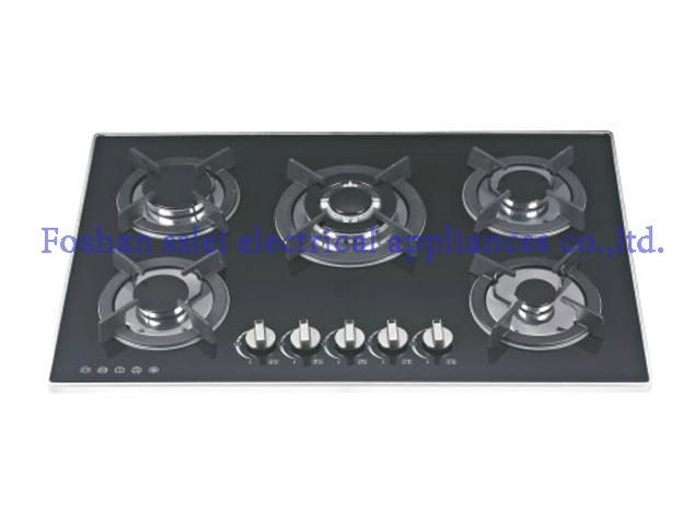 5 burners tempered glass panel gas cooker(8115A2-C/E)