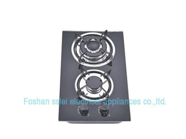 2 burners tempered glassl panel gas stove(3112G1)