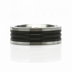 Black ceramic tungsten ring, Tungsten ceramic wedding band