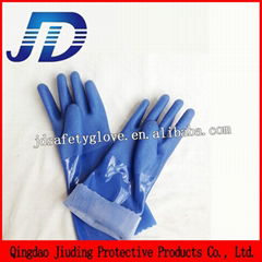 blue frosted safety working gloves