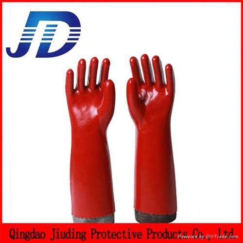 PVC double dip heavy industrial safety working gloves