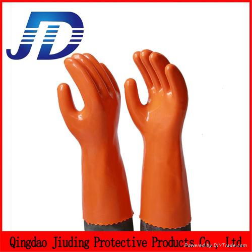 PVC double dip heavy industrial safety working gloves 4