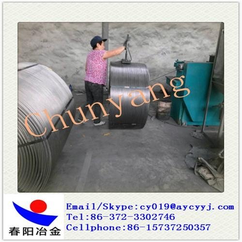 Anyang Factory Ferro Calcium  Alloy Cored Wire for steelmaking  4
