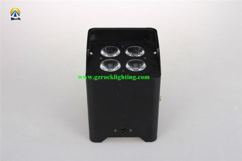 newest 4*18w rgbwa uv battery par can with wireless dmx +irc led stage par can  4