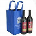 Customized Laminated Printing Non Woven Bag Wine Bottle Bag Direct Manufacturer  4