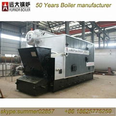 Biomass pellet fired steam boiler 