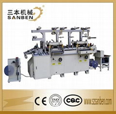 Label die cutting machine with hot