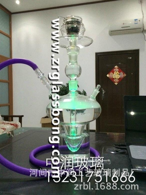 Colourful with LED light Arabia Glass Hookah Shisha 5