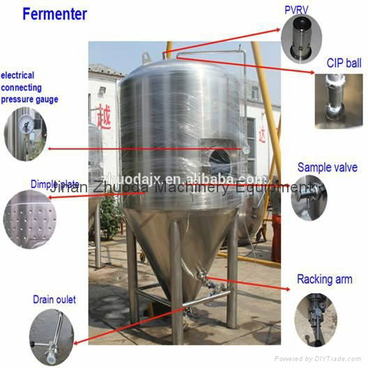 Beer Mash Tun Beer Brew Kettle 1000L Beer Brewing Machines for sale 2