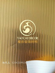 Golden pvc paper for curtain rods