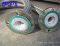 304 stainless steel braided Teflon hose FTFE hose with flange fitting 