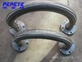 304 stainless steel braided Teflon hose FTFE hose with flange fitting  3
