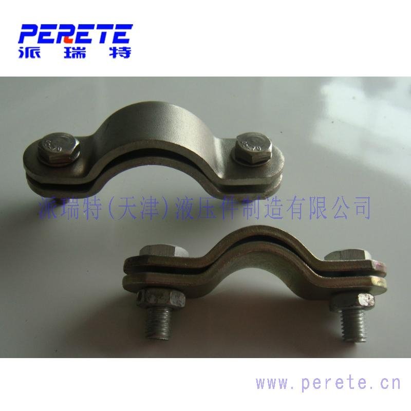Heavy duty Flat steel tube clamp pipe clamp saddle clamp 2