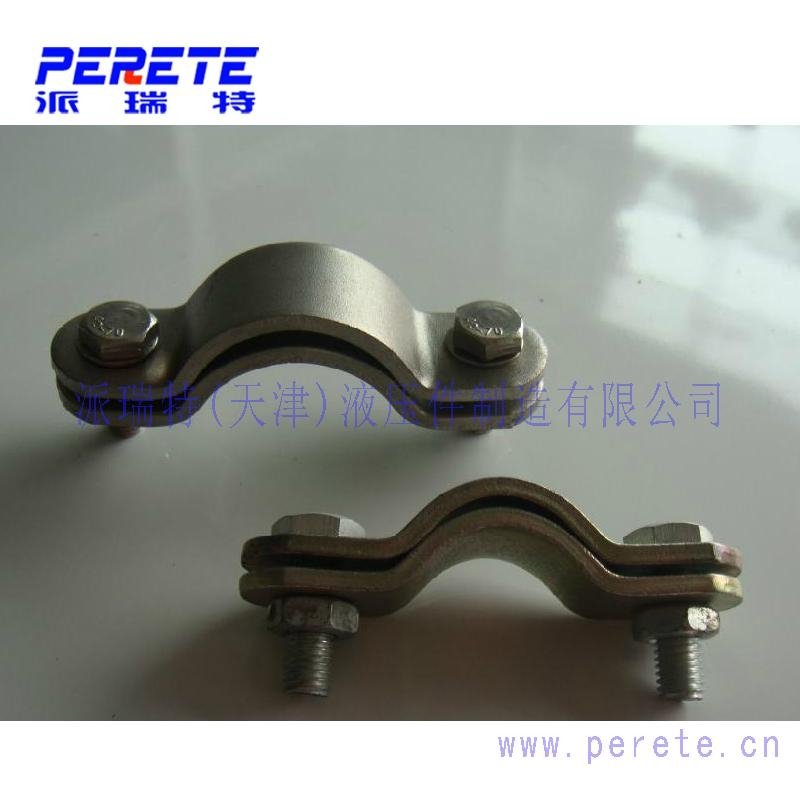 Heavy duty Flat steel tube clamp pipe clamp saddle clamp 3