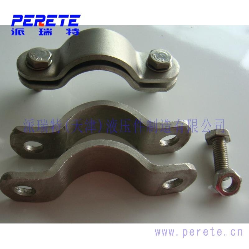 Heavy duty Flat steel tube clamp pipe clamp saddle clamp 4
