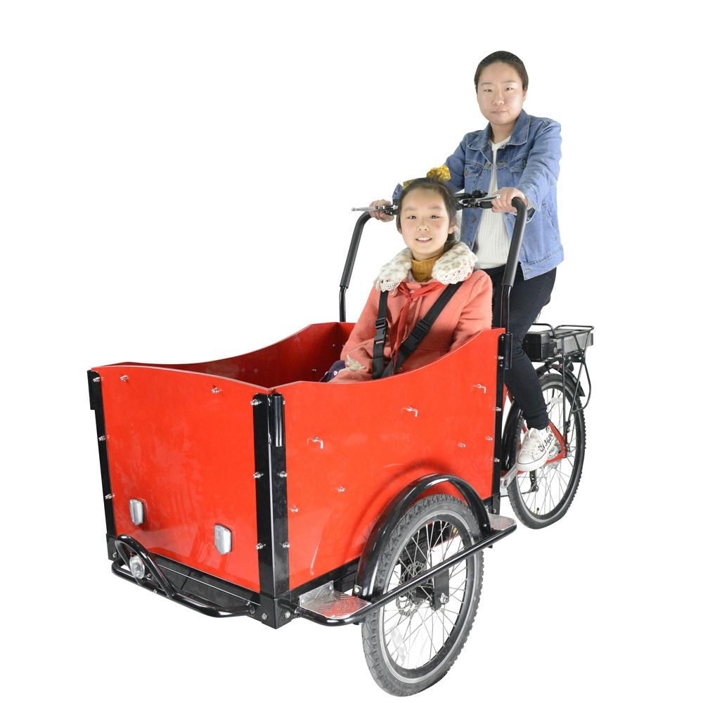 holland three wheel cargo bike trike for family use