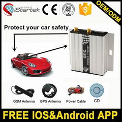 Real time GPS Tracker with free web tracking software and oil sensor monitoring