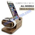 Bamboo Stand for Apple iWatch and iphone 3