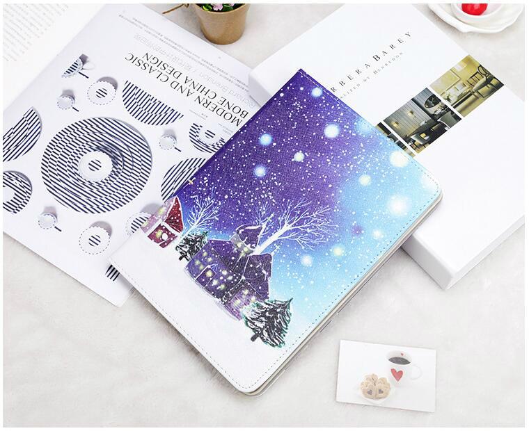 Fashion high quality pu leather flp case for Ipad smart cover Color printing 3