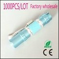 Factory Wholesale  portable 0.5w LED AA flashlight lantern  practical torch
