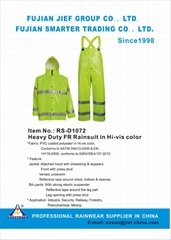 Heavy Duty FR Rainsuit in High Visible color
