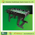 movable foosball table with folding leg