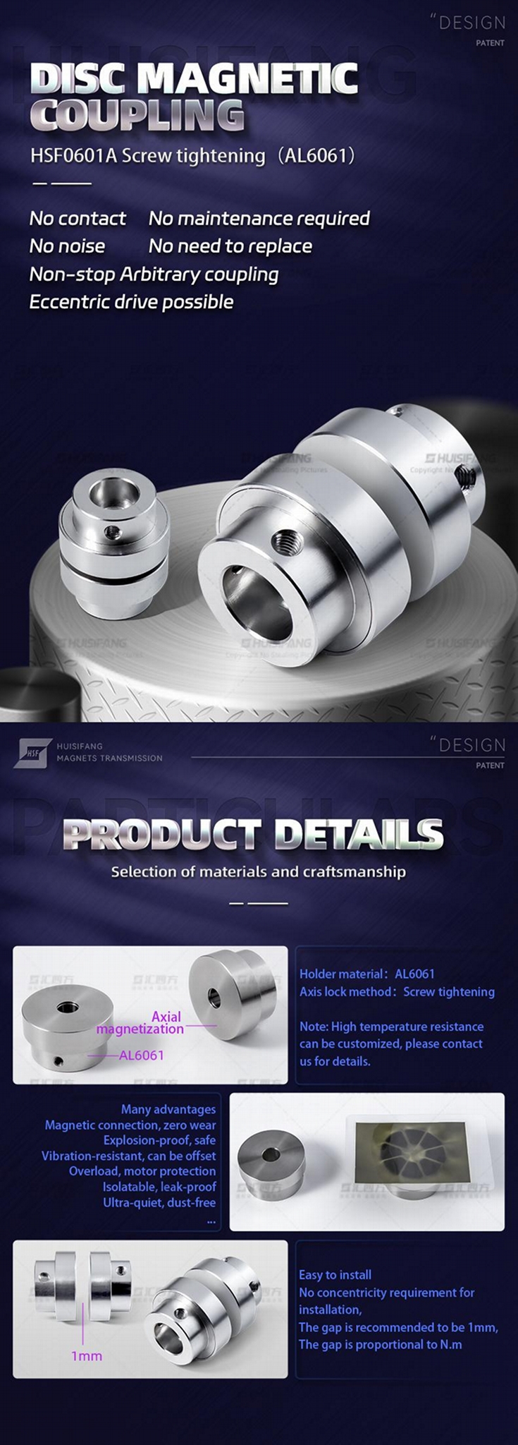 HSF0601A Magnetic Coupling No maintenance required coupling 4